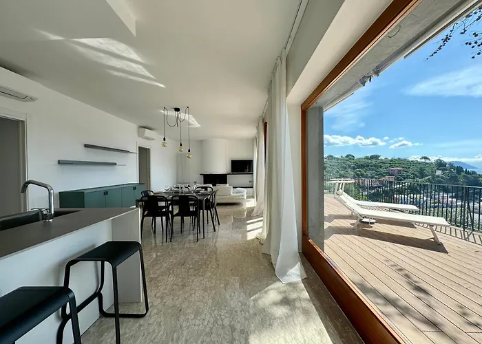 Modern And Elegant With A Spacious Sea View Terrace Overlooking Palmaria Island Bright Designer Interiors Fully Equipped Up To 6 Guests Private Parking Aircon The Comforts For A Perfect *